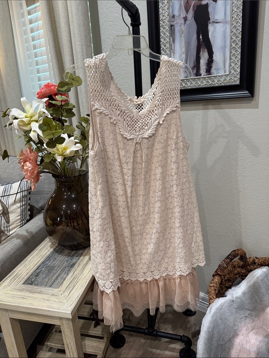 Altar'd State Dresses & Skirts - Altar'd State Ivory Lace Crochet Top